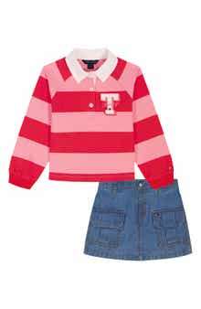 Tommy Hilfiger Rugby Stripe Long Sleeve Polo & Skirt