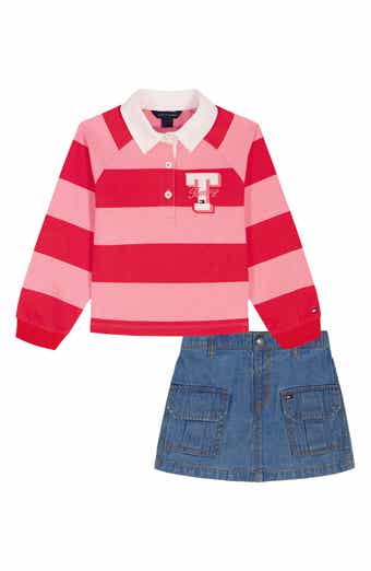 Tommy Hilfiger Rugby Stripe Long Sleeve Polo & Skirt