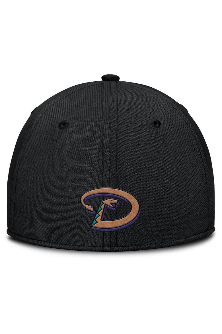 Men's Nike Gray/Black Arizona Diamondbacks Rise Swoosh Performance Flex Hat, Alternate, color, Gray