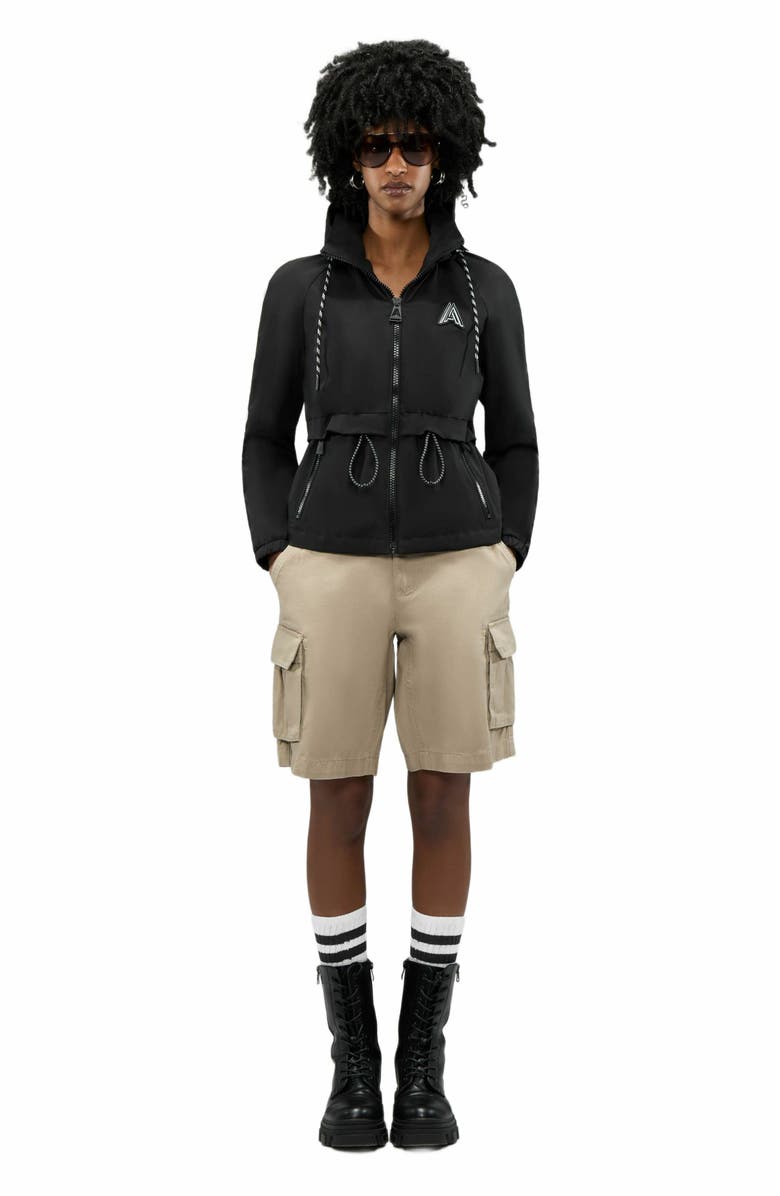 Alpenhaus Women's Enneth Hooded Windbreaker with Adjustable waist, Alternate, color, Black