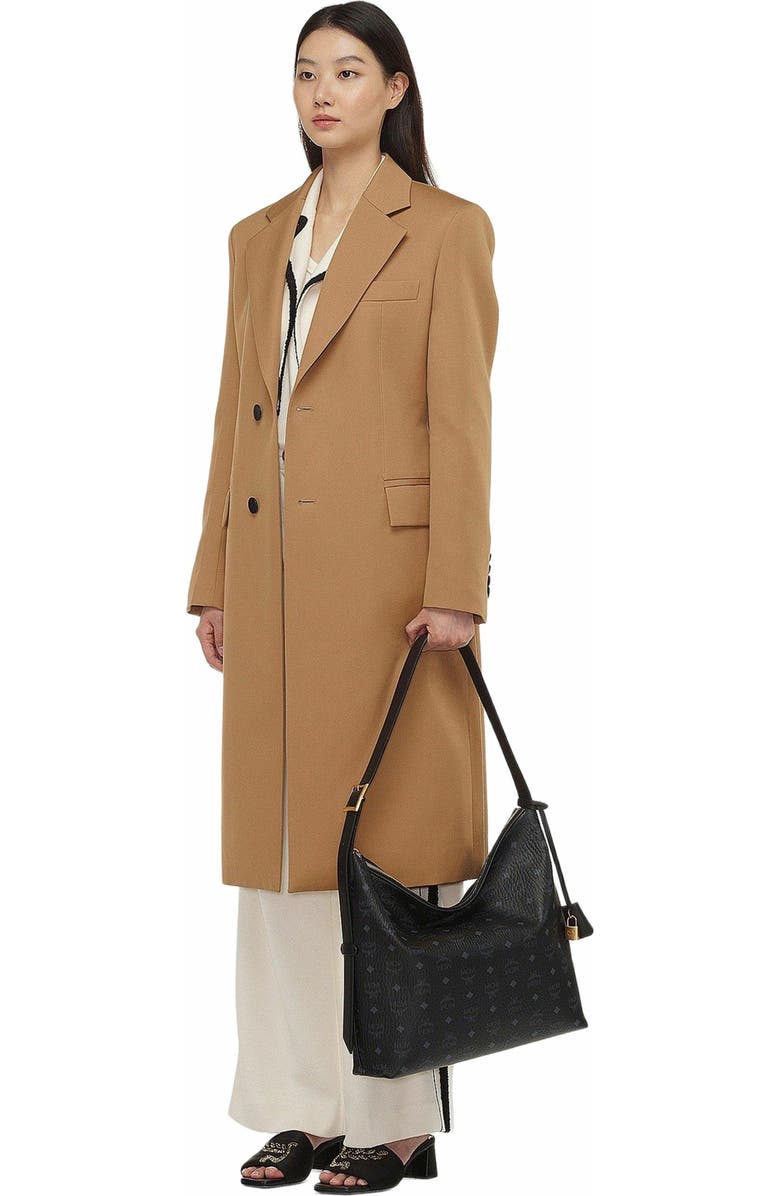 MCM Aren Hobo in Visetos, Alternate, color, Black