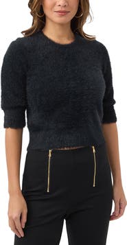 Trina Turk Maliah Fuzzy Elbow Sleeve Sweater