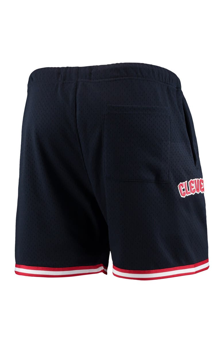 PRO STANDARD Men's Pro Standard Navy Cleveland Guardians Logo Mesh Shorts, Alternate, color, Navy