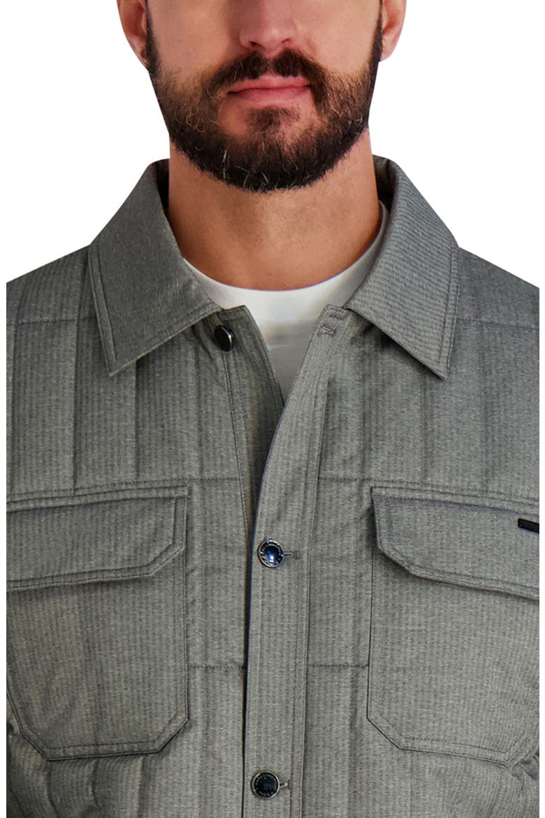 Quilted Herringbone Shirt Jacket, Alternate, color, GREY