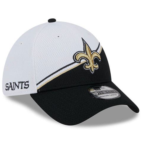 Men's New Era  White/Black New Orleans Saints 2023 Sideline 39THIRTY Flex Hat