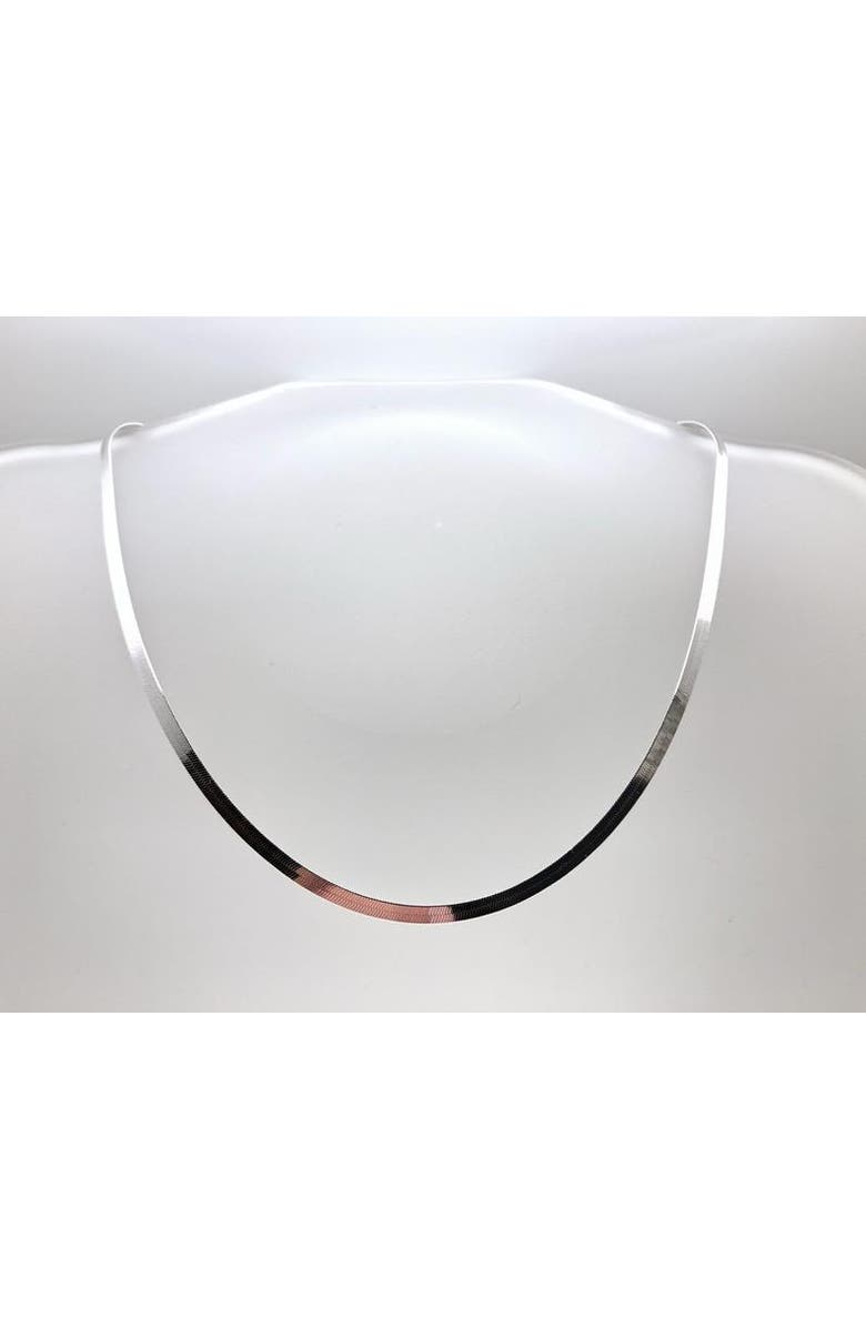 Donatello Gian Solid Sterling Silver Flat Necklace, Main, color, Silver