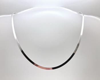 Solid Sterling Silver Flat Necklace