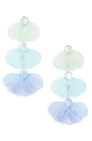 Nordstrom Rack Ombré Petal Drop Earrings In Blue