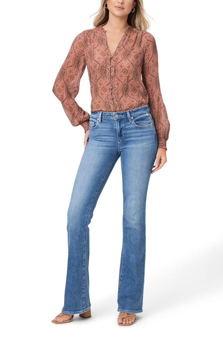 PAIGE Didi Silk Top, Alternate, color, Pink Terracotta Multi