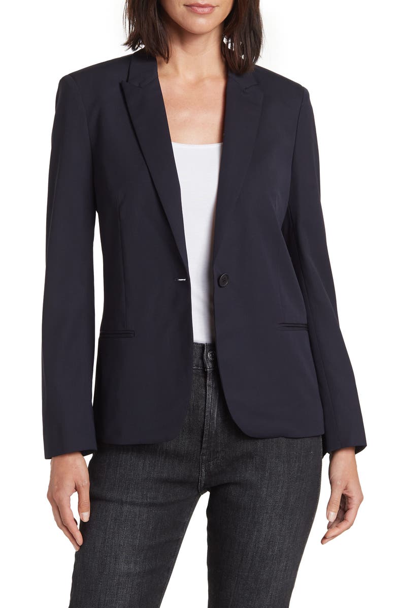 Zadig & Voltaire Vedy Strass Love Wool Blazer, Main, color,