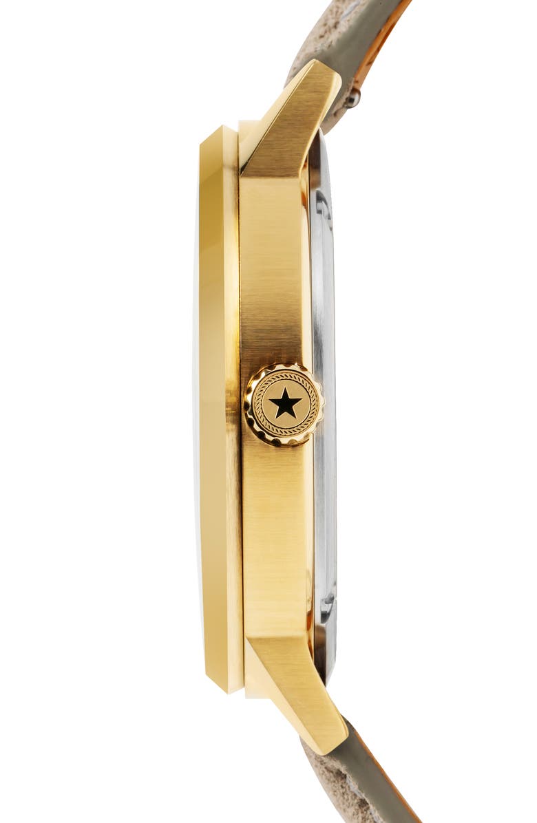 Jack Mason Field Sub Second Leather Strap Watch, 38mm, Alternate, color,