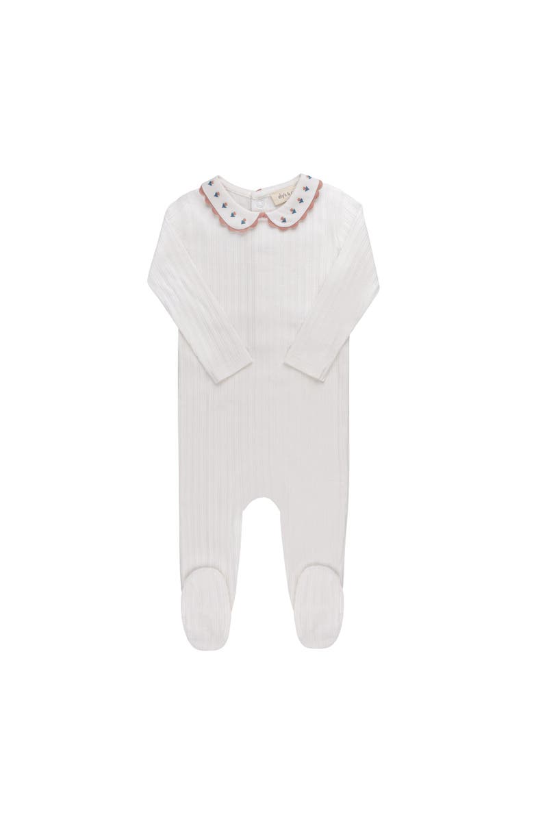 Ely's & Co. Looms Wave Collection - Tulip Collar Footie, Main, color, Ivory Tulip