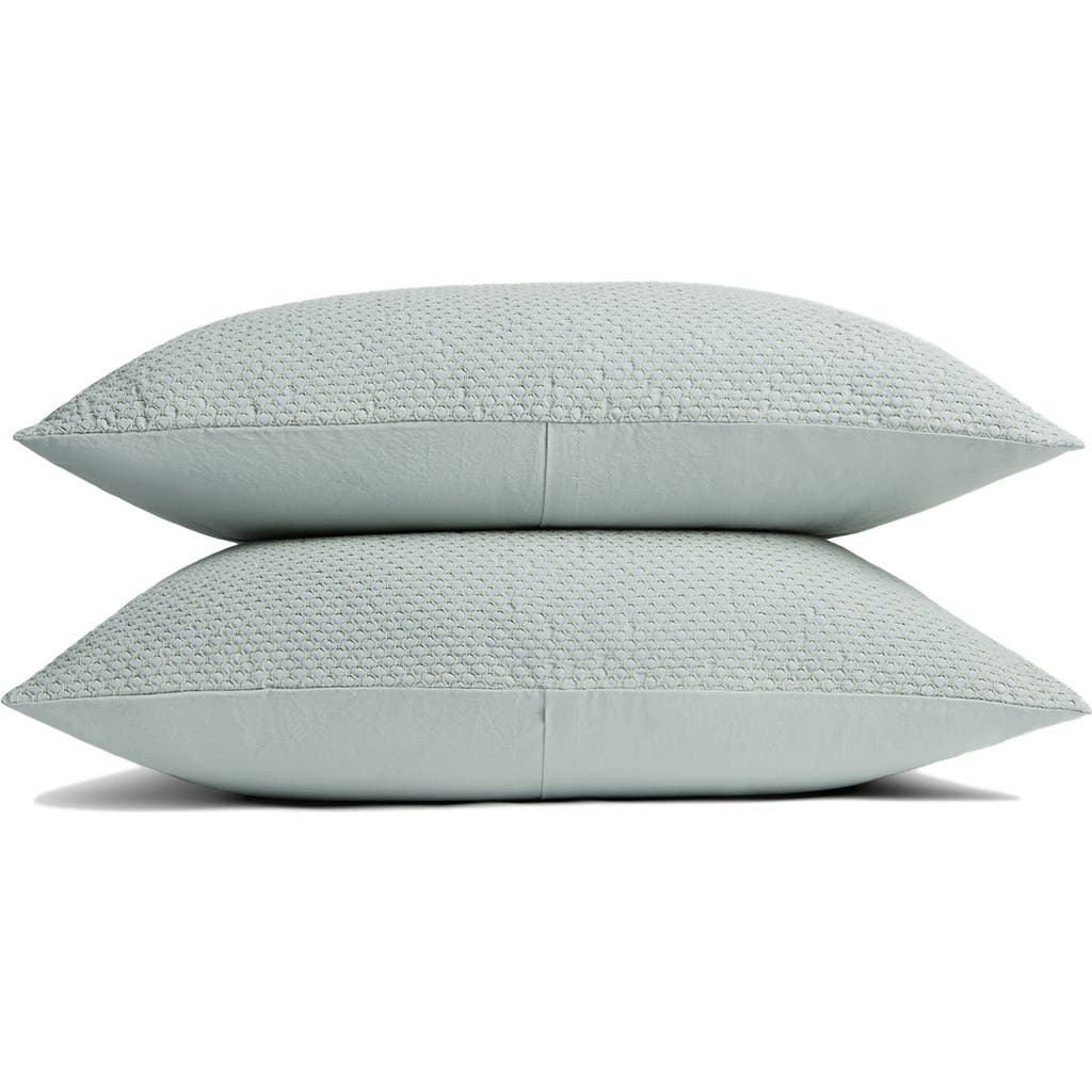 Parachute 2-pack Lattice Textured Shams In Blue