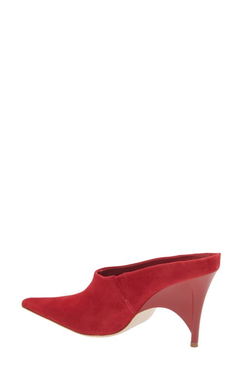 Jeffrey Campbell Vader Pointed Toe Mule In Red Suede