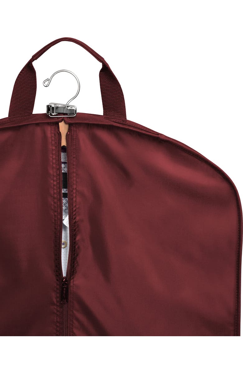 Wallybags 48" Deluxe Tri-Fold Travel Garment Bag with three pockets, Alternate, color, Merlot