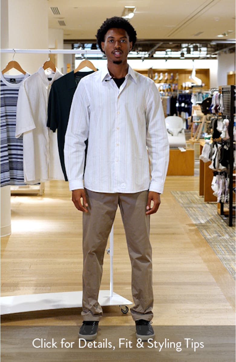 Stripe Cotton Button-Up Shirt, sales video thumbnail