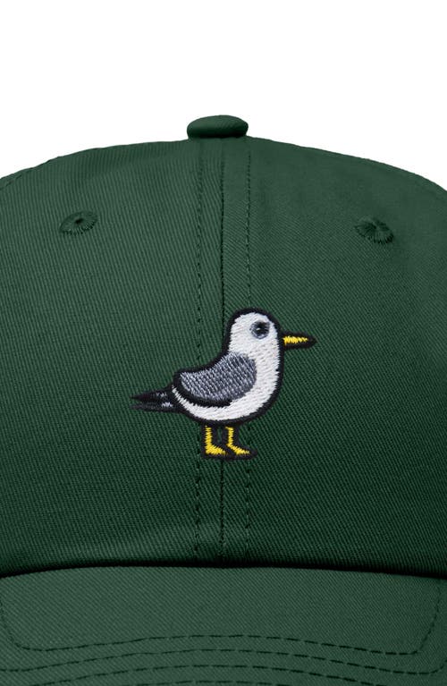 Dalix Seagull Embroidered Everyday Cap In Dark Green
