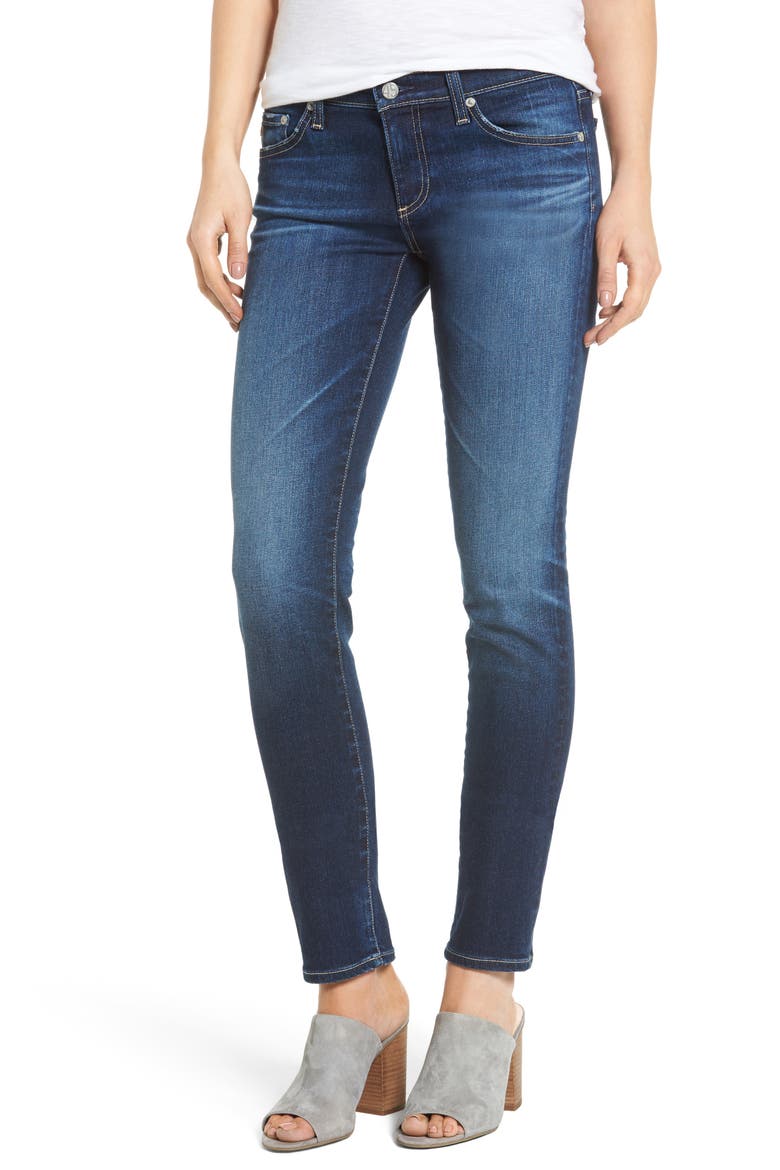 The Stilt Cigarette Skinny Jeans, Main, color, 7 YEARS DARK MIST