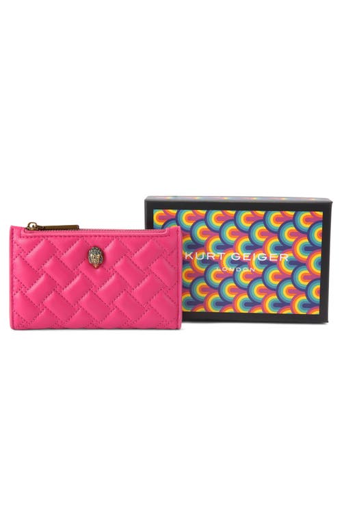 Kurt Geiger London Kensington Quilted Leather Bifold Wallet In Pink