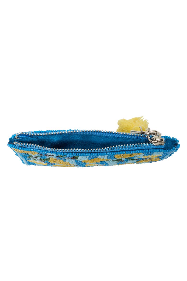 Lemon Beaded Coin Purse, Alternate, color, BLUE MULTI