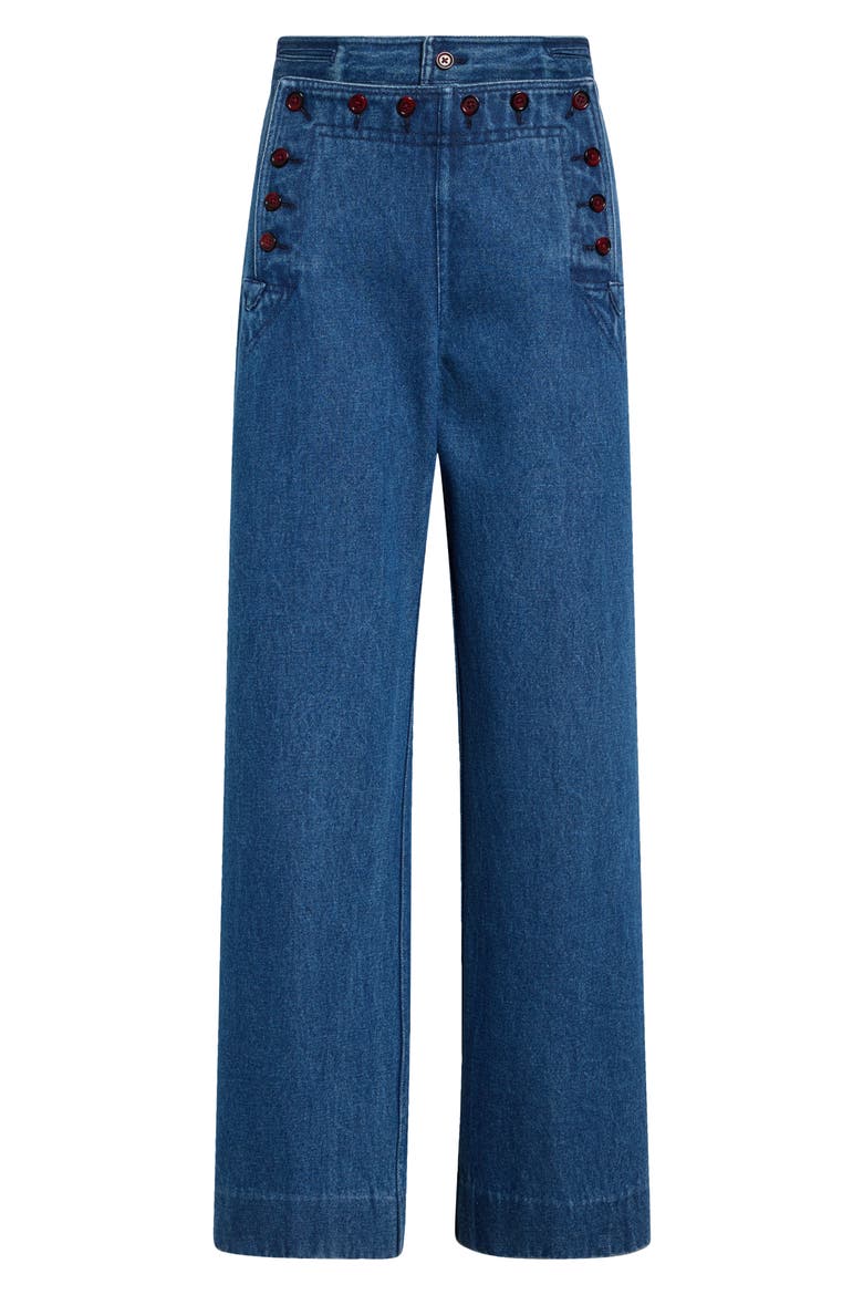 Denim Sailor Ankle Pants, Main, color, INDIGO