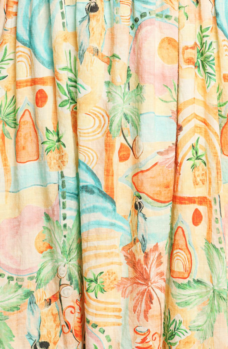 Petal & Pup Odessa Print Maxi Dress, Alternate, color, Golden Palm