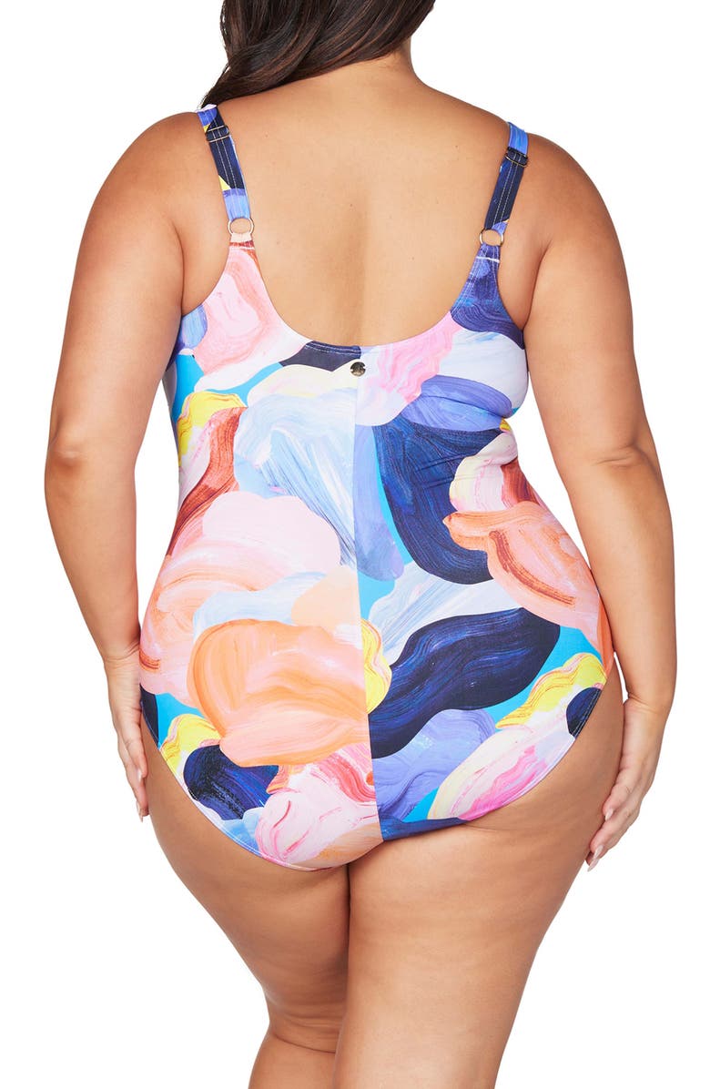 Artesands Arte a La Rue Delacroix Floral Cross Front D- & G-Cup One-Piece Swimsuit, Alternate, color,