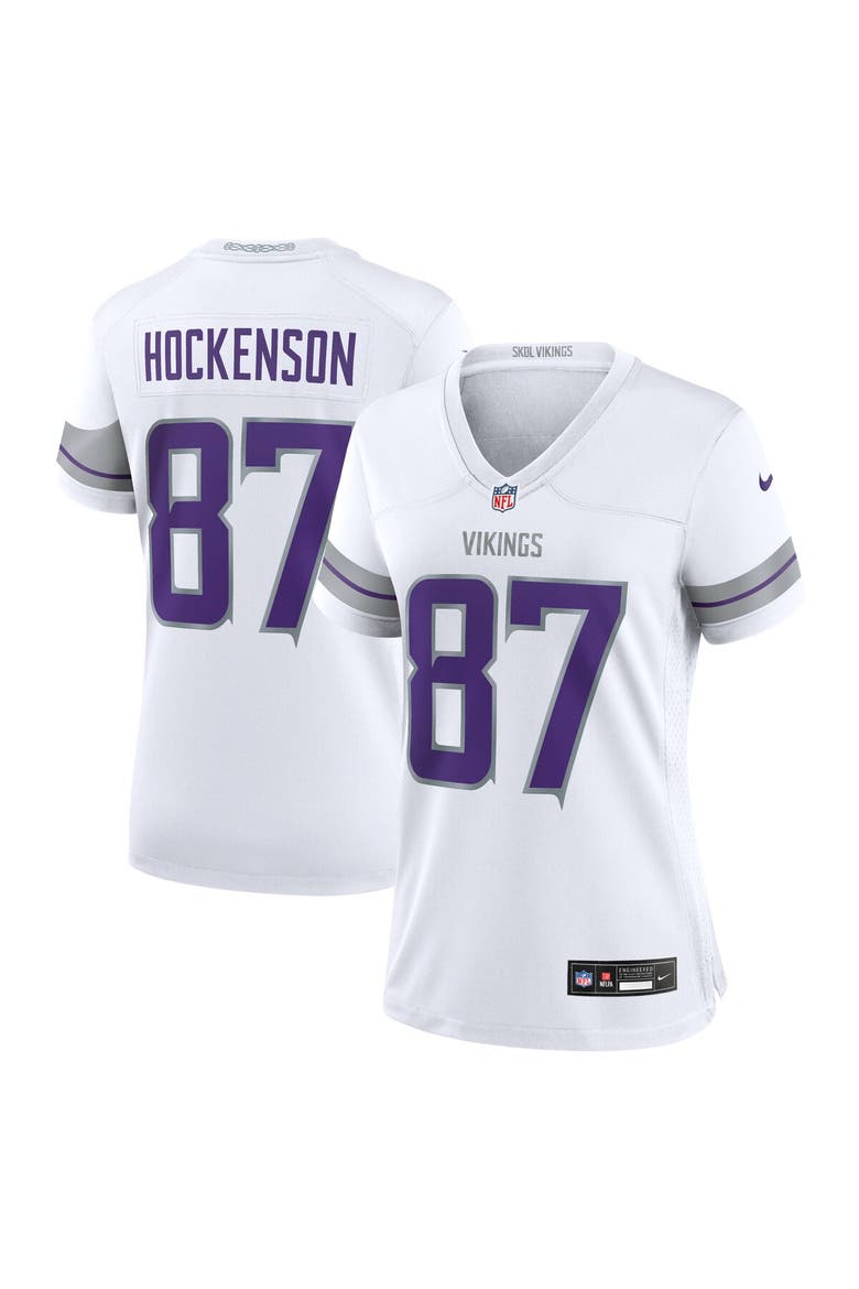 Women's Nike T.J. Hockenson White Minnesota Vikings Alternate Game Player Jersey, Main, color, White
