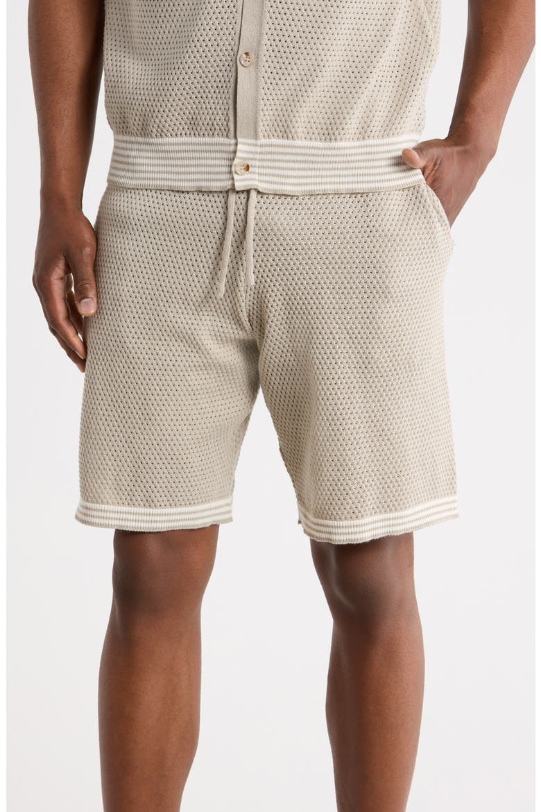 Textured Knit Shorts, Main, color, SAND
