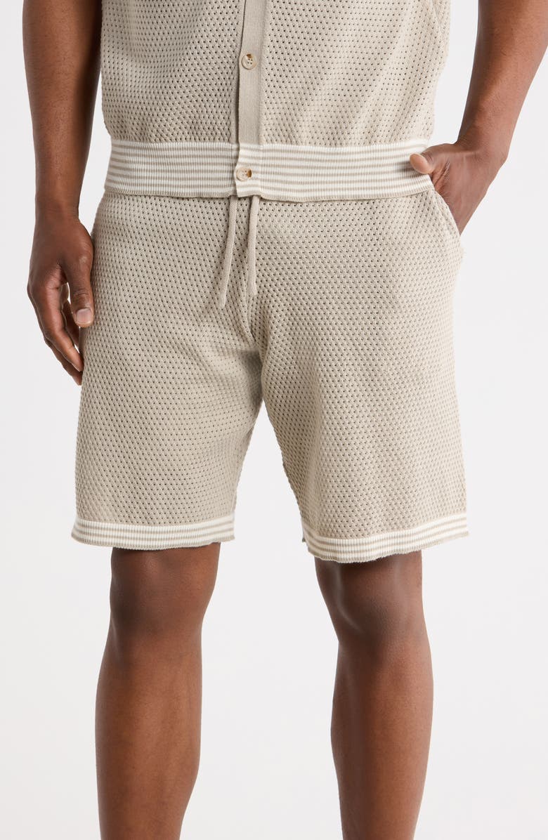 T.R. PREMIUM Textured Knit Shorts, Main, color, Sand