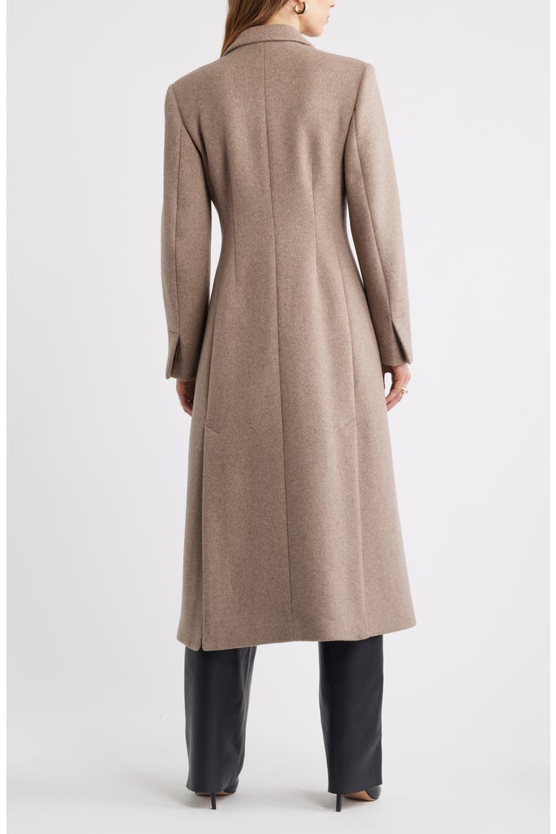 Sculpted Wool & Cashmere Blend Coat, Alternate, color, TAN MINK HEATHER
