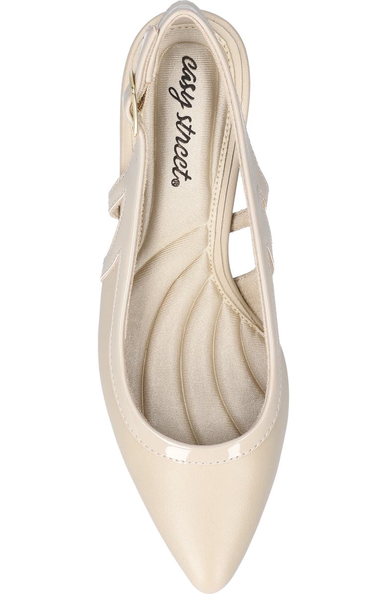 EASY STREET Glisten Kitten Heel Slingback Pump, Alternate, color, Bone