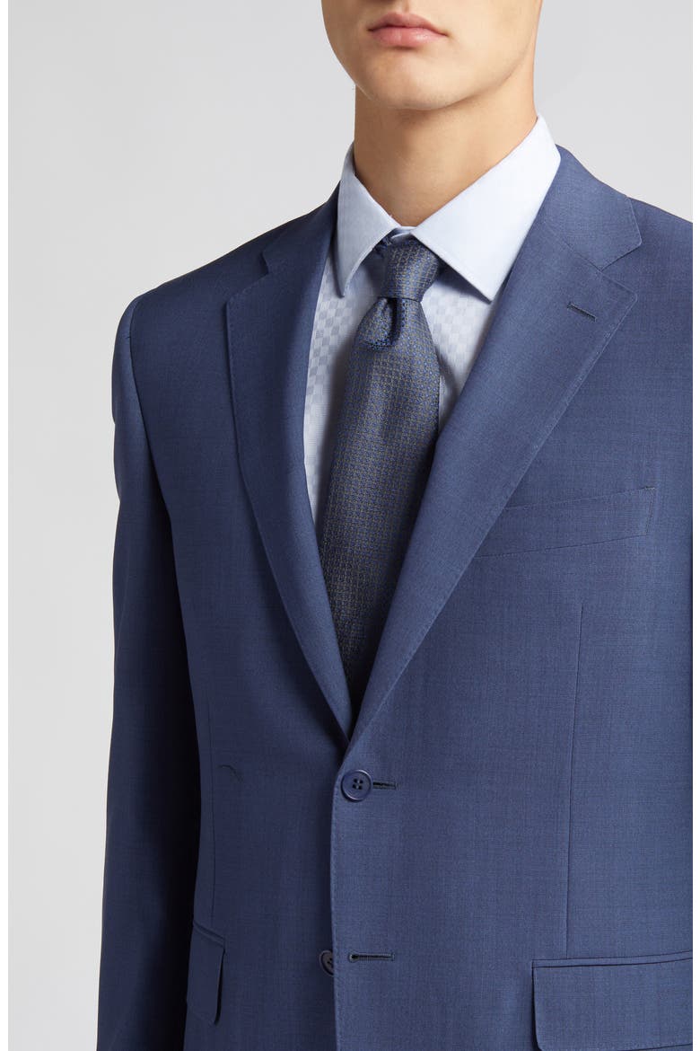 Siena Regular Fit Solid Blue Wool Suit, Alternate, color, BLUE