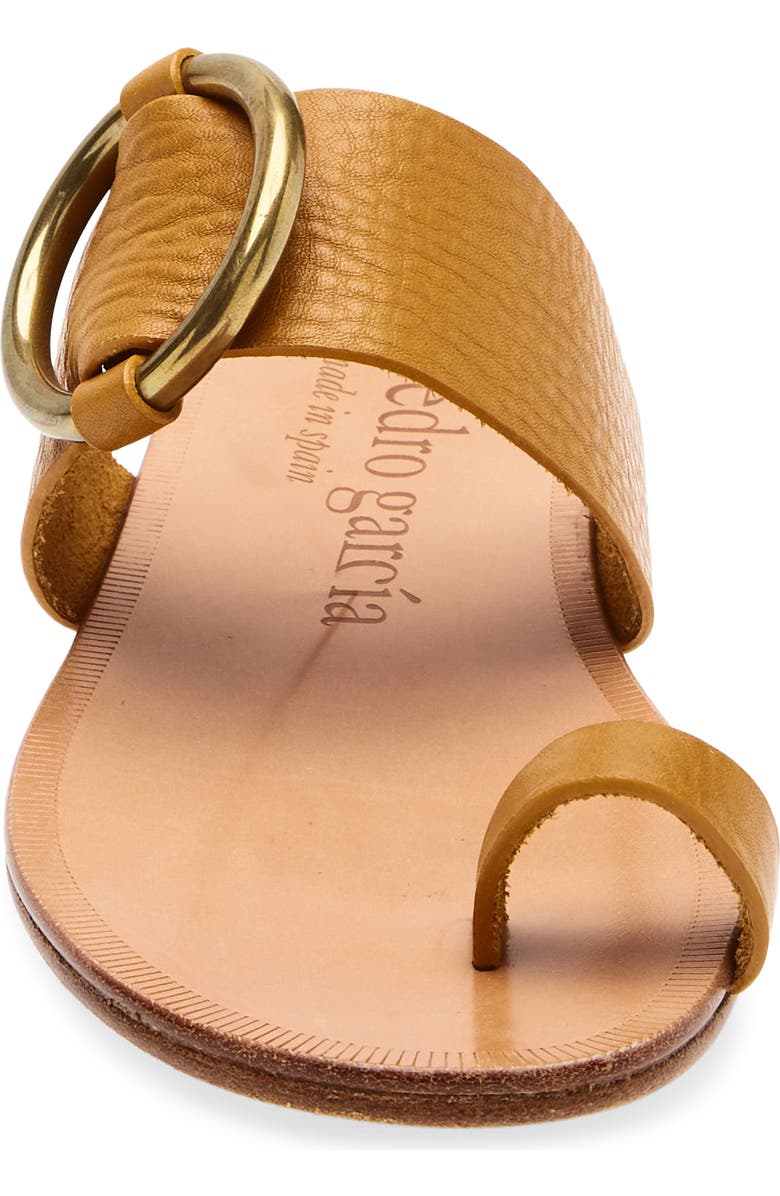 Pedro Garcia Pema Flat Slide Sandal, Alternate, color, Honey Vacchetta