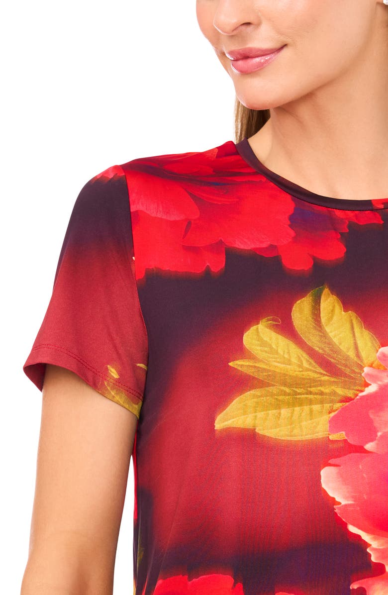 Ted Baker Print Top, Alternate, color, Flame Scarlet