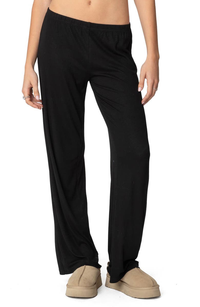 EDIKTED Justina Lounge Pants, Main, color, Black