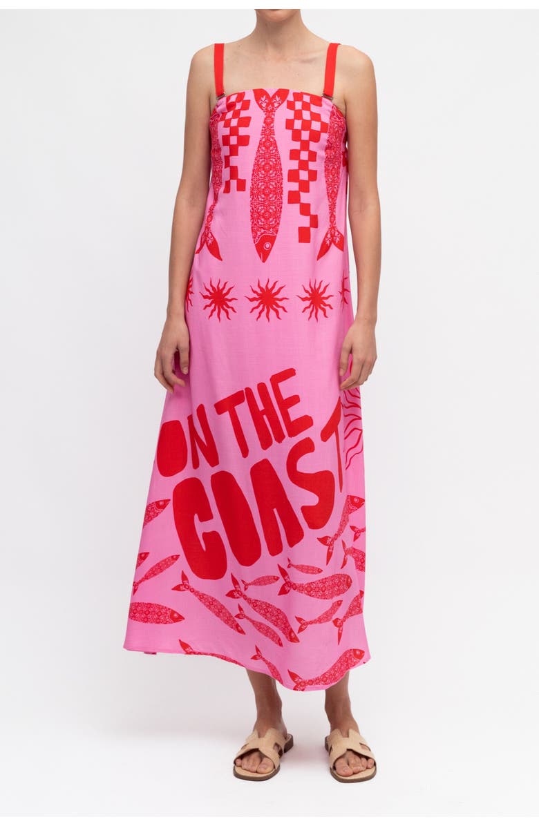 PAPER HEART On The Coast Maxi Dress, Main, color, Pink