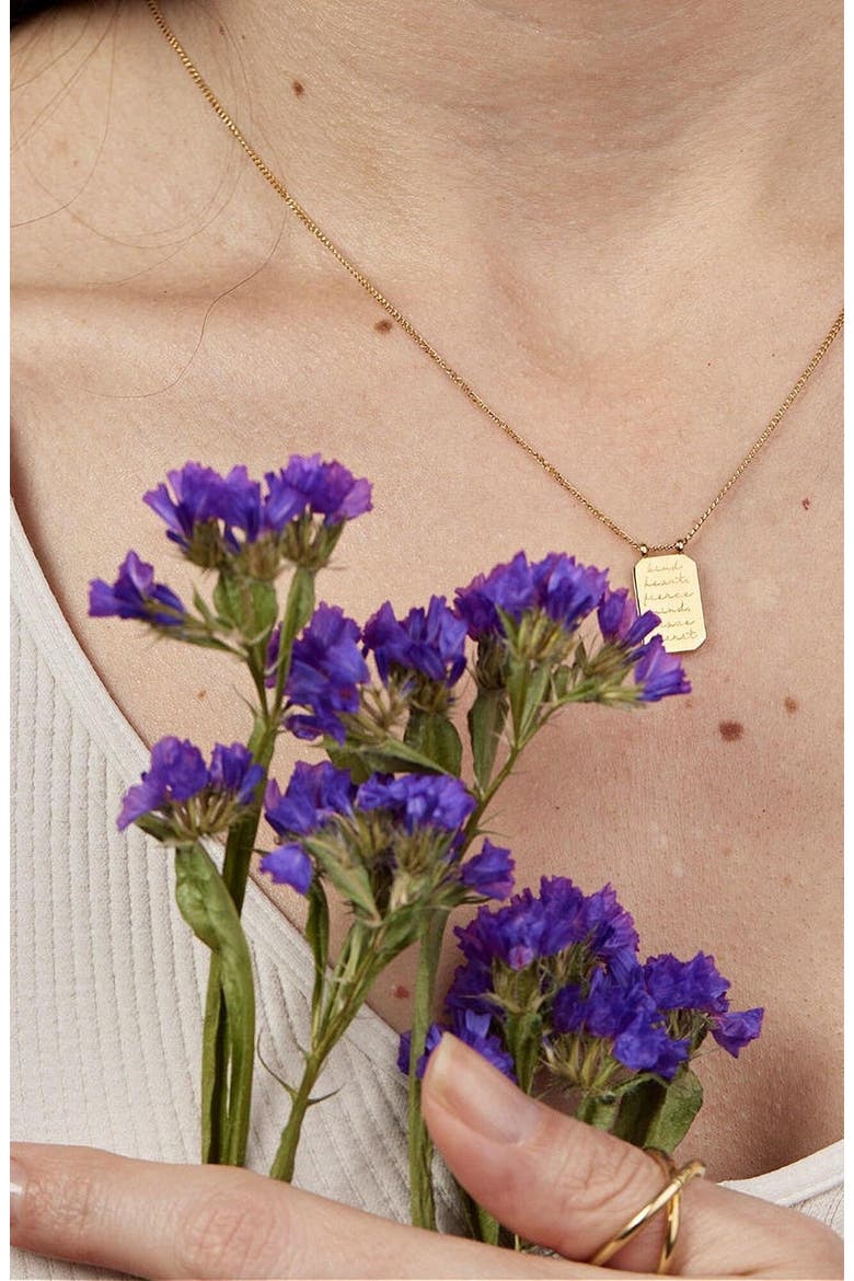 Kind Heart, Fierce Mind, Brave Spirit - Necklace, Alternate, color, Yellow Gold
