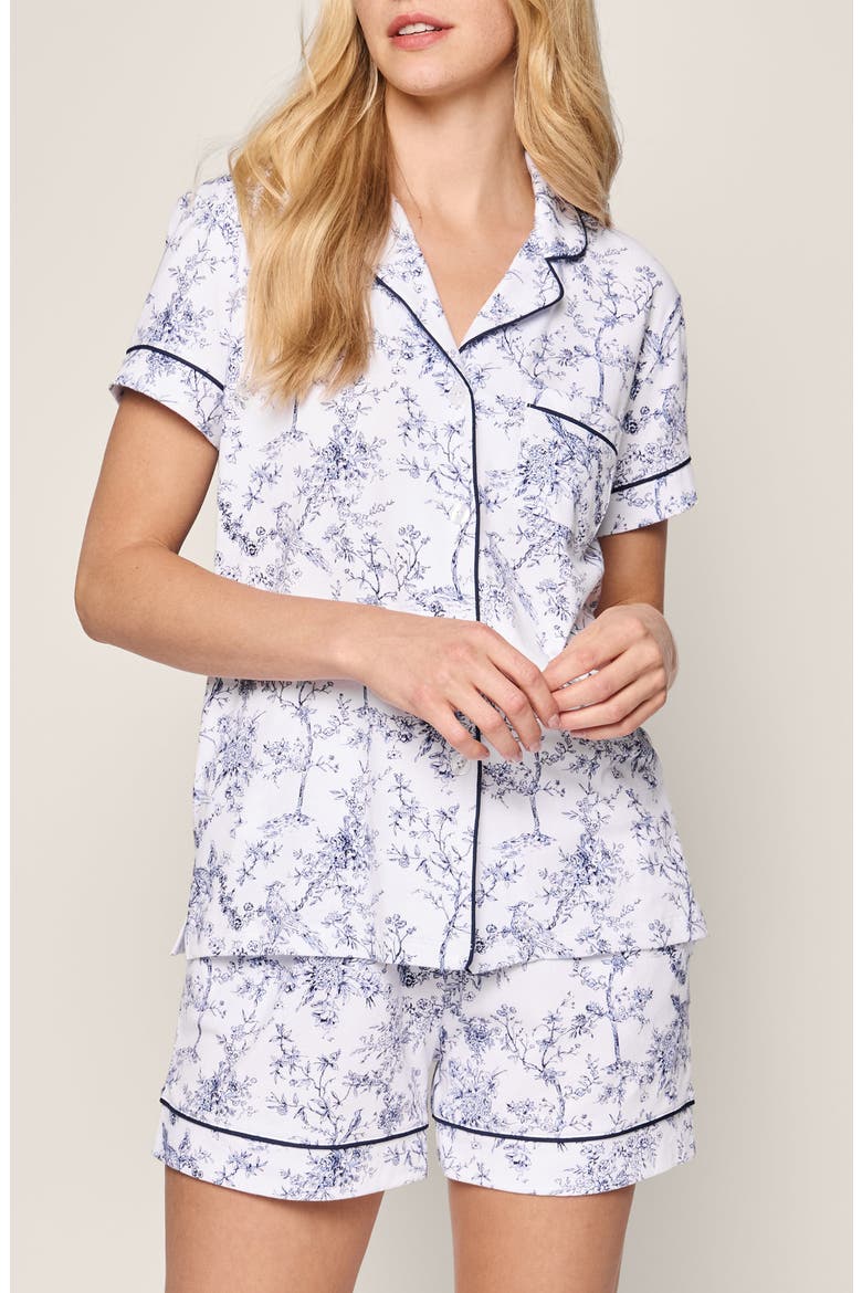 Timeless Toile Classic Pima Cotton Short Sleeve Short Pajamas, Main, color, TIMELESS TOILE
