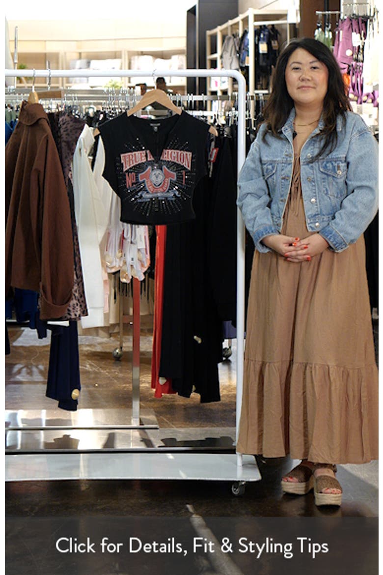 Crop Distressed Buddha Crystal Graphic T-Shirt video