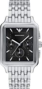 Emporio Armani Tank Chronograph Bracelet Watch, 34mm x 50mm