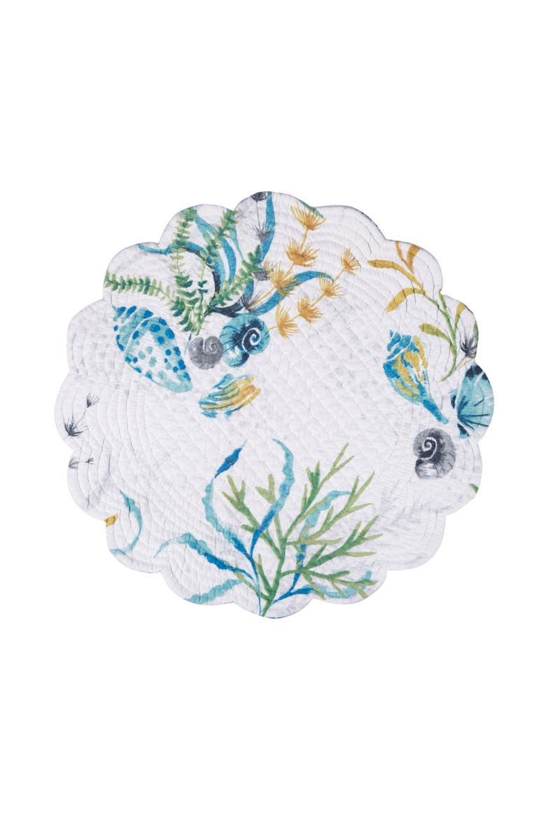 Marlowe Sound Round Placemats Set of 6, 17", Alternate, color, Blue