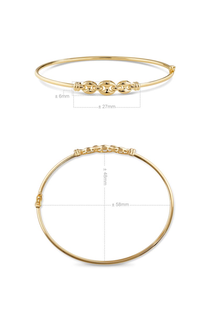 DEVATA Mariner Anchor Bangle Bracelet in 14K Gold, Alternate, color, Yellow Gold