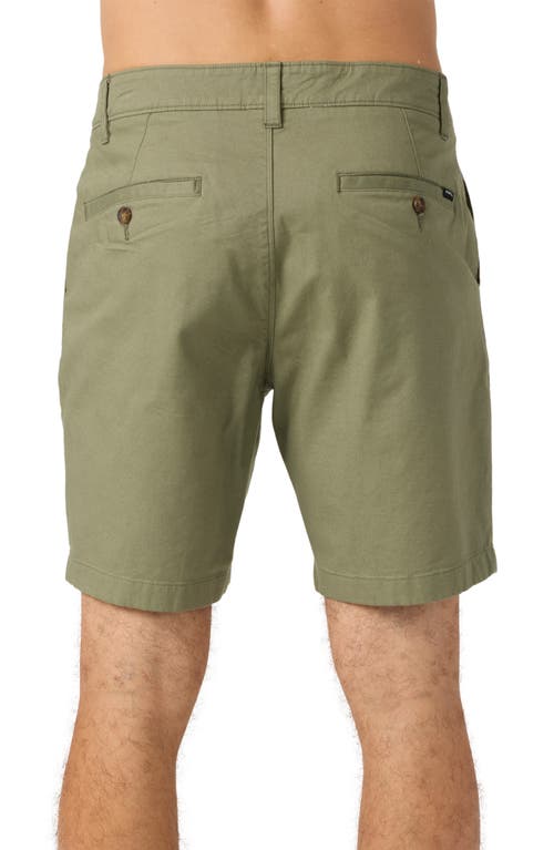 O'neill Jay Flat Front Stretch Cotton Chino Shorts In Green