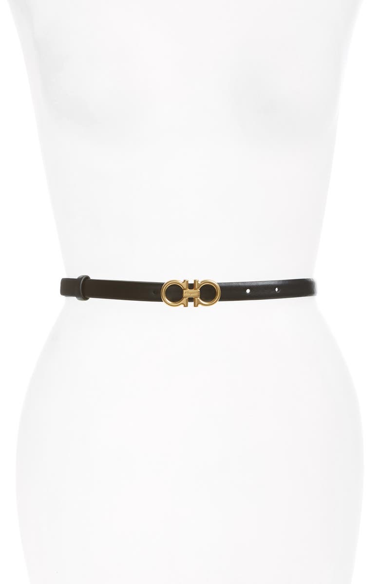 FERRAGAMO Salvatore Ferragamo Double Gancio Ceylon Leather Belt, Main, color, 