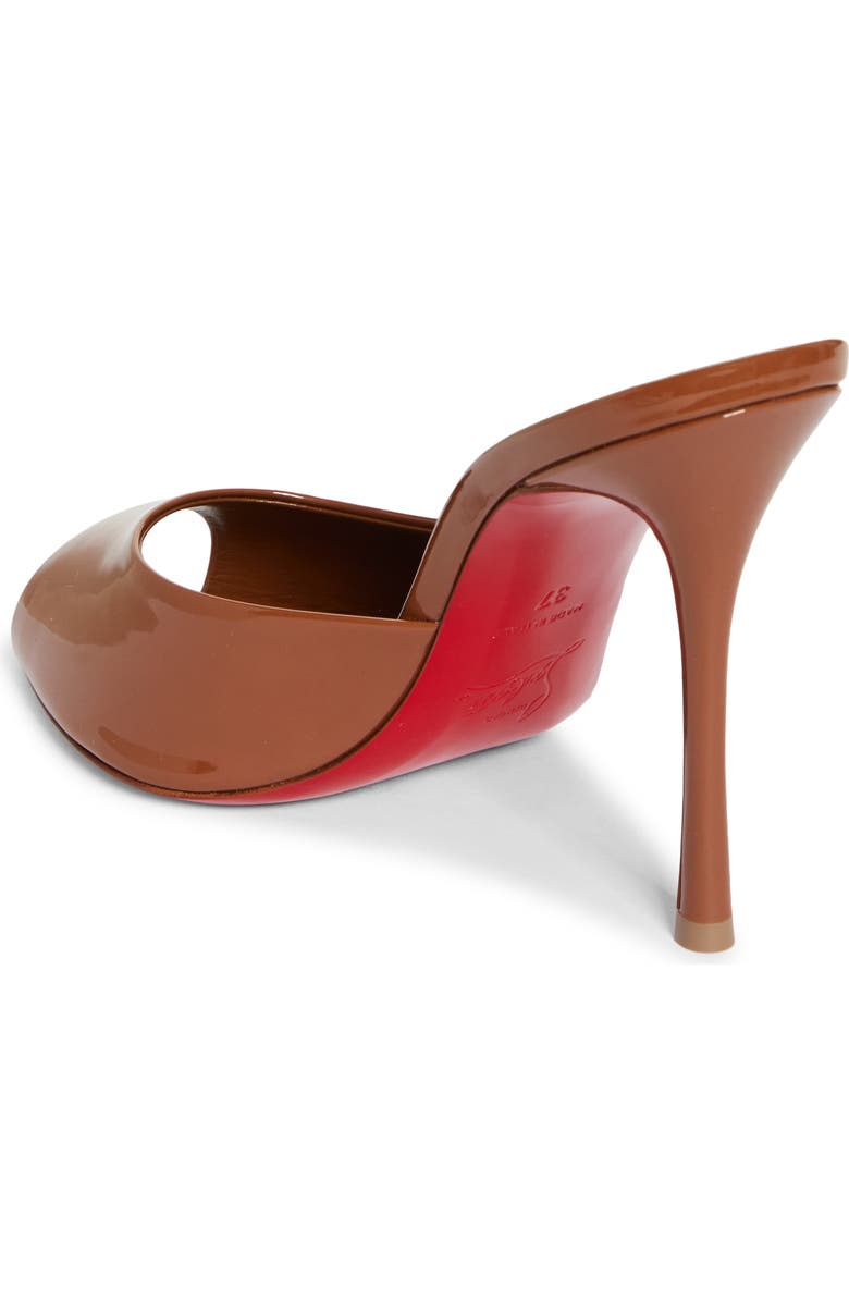 Christian Louboutin Me Dolly Peep Toe Slide Sandal, Alternate, color, Brown