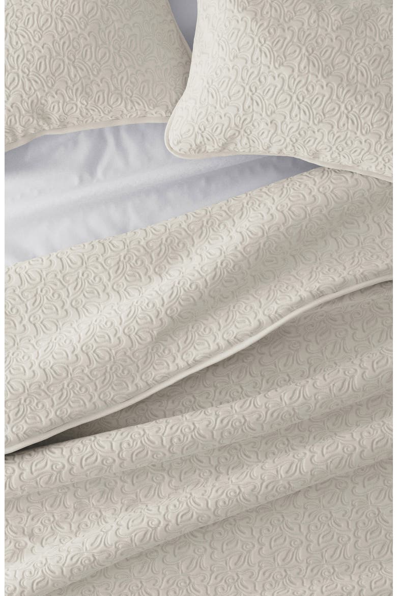 All Season Floral Stitch 3-Piece Down Alternative Quilt Set, Alternate, color, NATURAL
