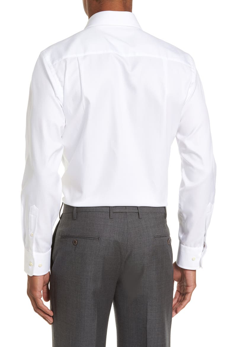 Trim Fit Royal Oxford Dress Shirt, Alternate, color, WHITE