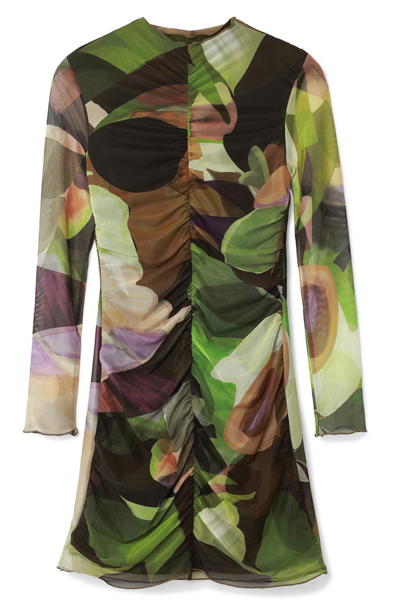 Desigual Lacroix Camouflage Long Sleeve Minidress, Alternate, color, 
