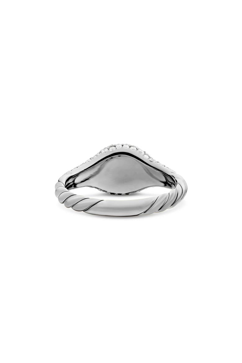 Petite Pavé Pinky Ring in 18K Gold, Alternate, color, 18K WHITE GOLD